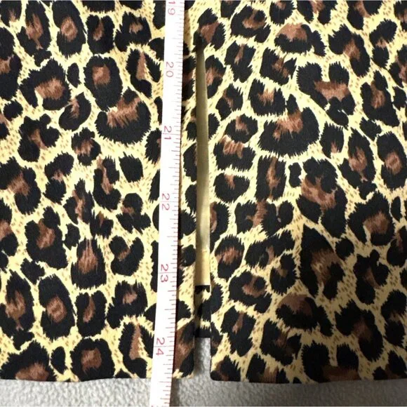 Cato Womens Leopard Print Pencil Skirt Size 6 office chic date-night staple fall - Picture 7 of 7